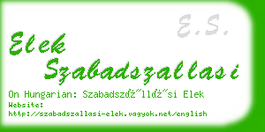 elek szabadszallasi business card